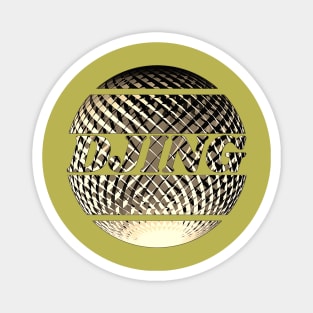 Djing disco ball gold Magnet